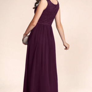 V Neck Prom Dress Grape
