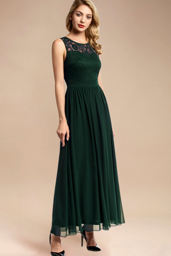 Maxi Formal Dress Dark Green