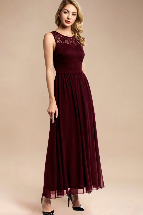 Maxi Formal Dress Burgundy - Image 2