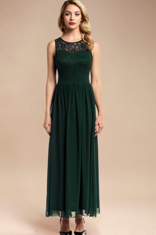 Maxi Formal Dress Dark Green - Image 2