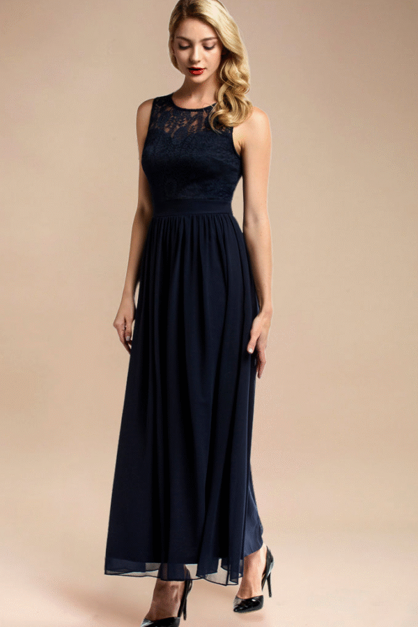 Maxi Formal Dress Navy - Image 3
