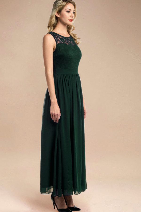 Maxi Formal Dress Dark Green - Image 3