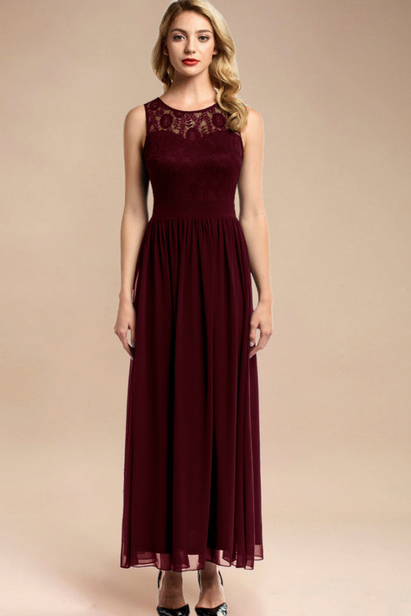 Maxi Formal Dress Burgundy - Image 4