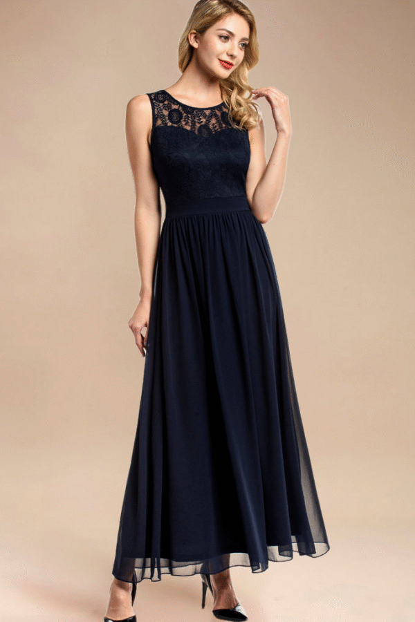 Maxi Formal Dress Navy - Image 4